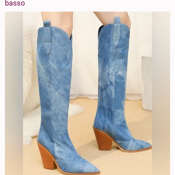 Basso Austin Denim Boots size 10 - Picture 9 of 9